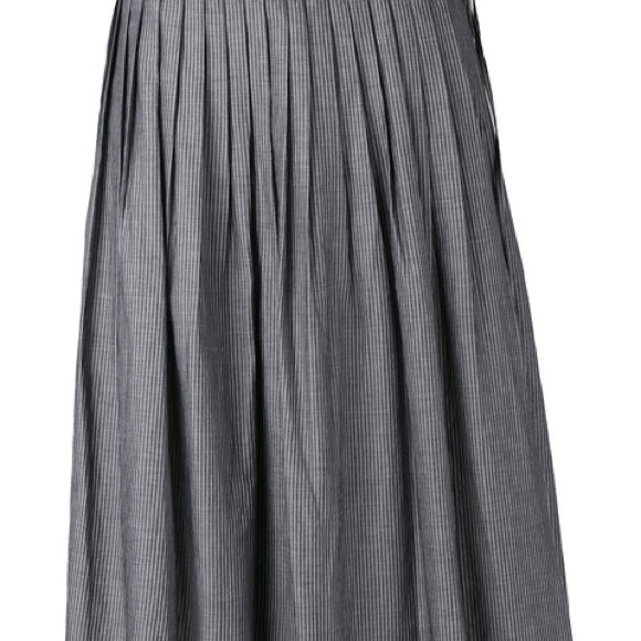 Vince Mini Striped Pleat Wrap Skirt, Medium - Picture 3 of 5